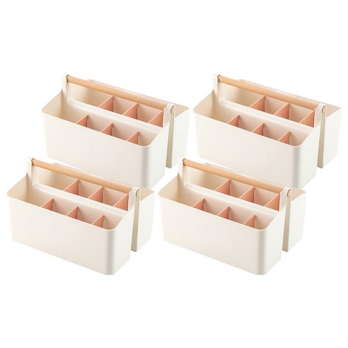 윰스 대용량 마카펜 연필꽂이 8칸 다용도 데스크 정리함, 핑크, 4개