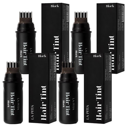 라피타 새치커버 타투 헤어틴트 10ml, 블랙, 4개