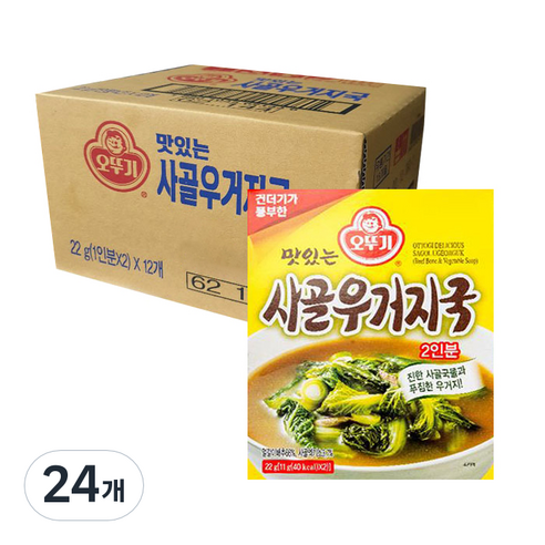오뚜기 즉석 사골우거지국, 22g, 24개