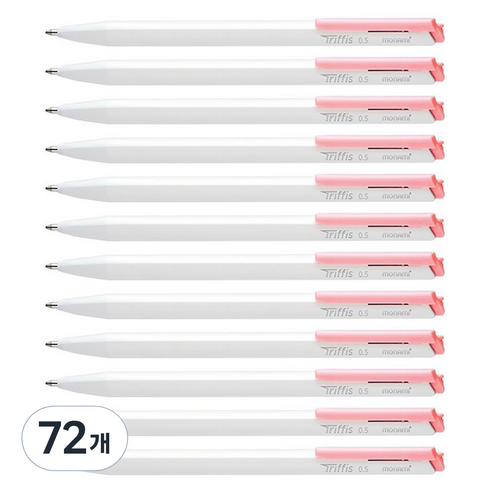 모나미 트리피스 볼펜 0.5mm, 파스텔 핑크, 72개