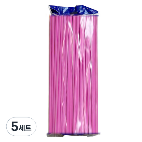 마다꾸미 요술 매직 파티 벌룬 막대풍선 100p 세트, 파스텔로즈레드, 5세트