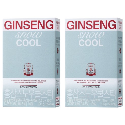 정관장 홍삼스노우쿨스틱 10p, 15g, 2개