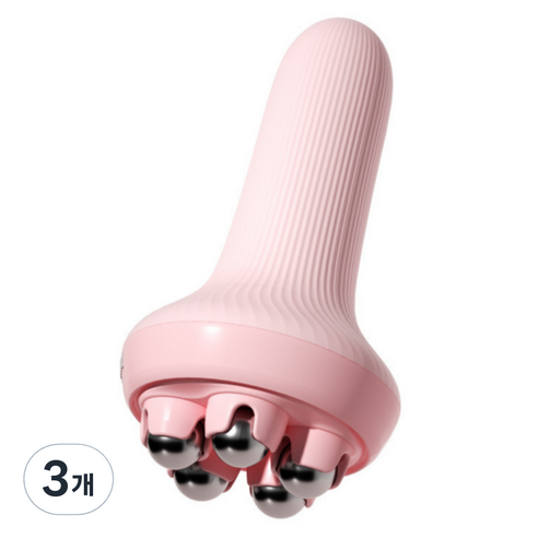 다정다감 핸디 마사지볼 롤러 온몸 지압 안마 용품, 핑크, 3개