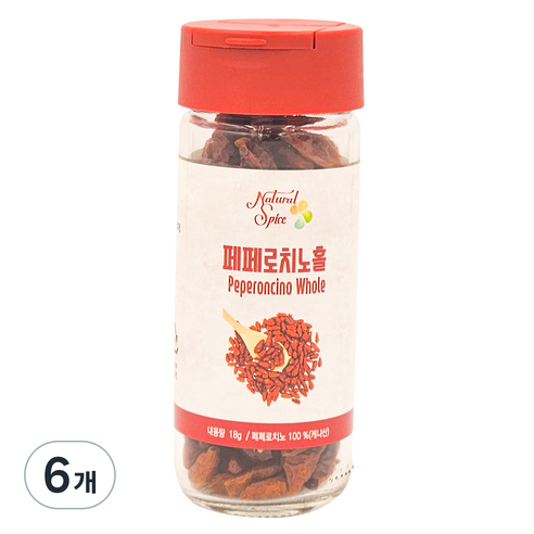 내츄럴스파이스 페페로치노 홀, 18g, 6개