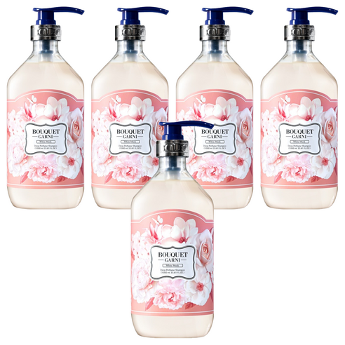 부케가르니 딥퍼퓸 샴푸 화이트머스크, 1000ml, 5개