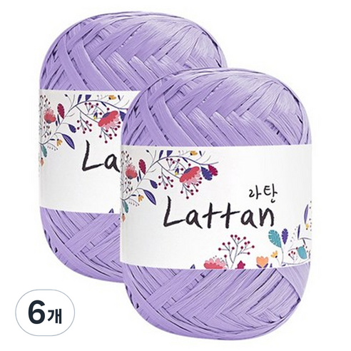 yarna 라탄 2볼 라피아실 40g, 21번(반유광), 6개