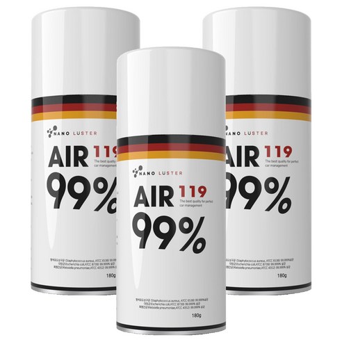 나노러스터 에어119 대용량 살균 차량용 탈취제 훈증캔, 180g, 3개