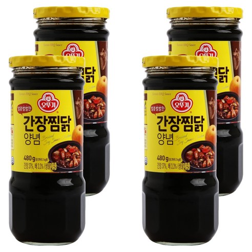 오뚜기 달콤한 간장 찜닭 양념, 480g, 4개