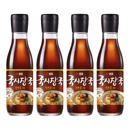 샘표 국시장국 가쓰오국물, 350ml, 4개