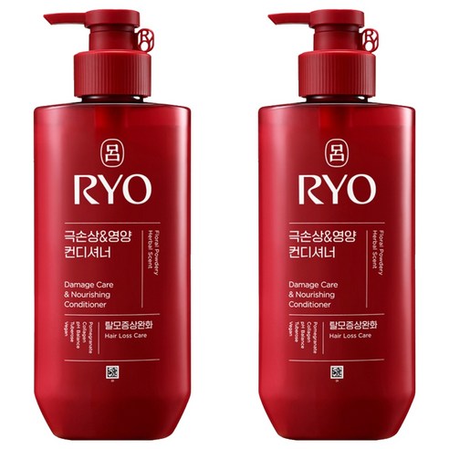 려 함빛 극손상 & 영양 컨디셔너 탈모증상완화 플로럴 파우더리향, 480ml, 2개