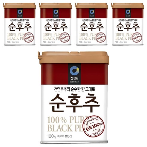 청정원 순후추, 100g, 5개