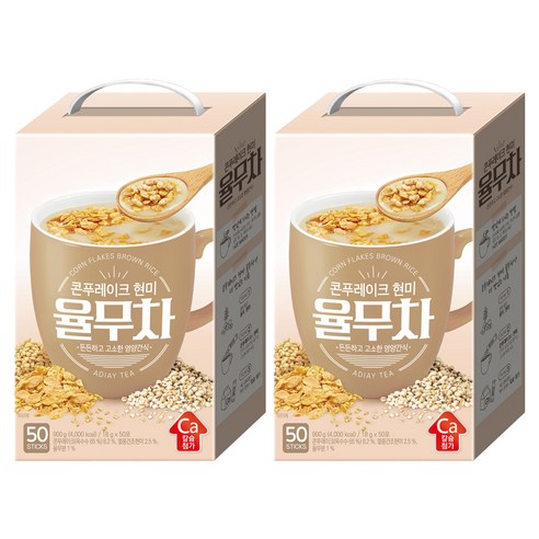 평중 콘푸레이크 현미 율무차, 18g, 50개입, 2개