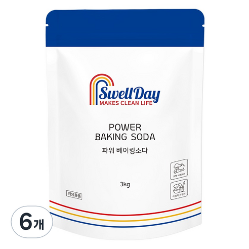 스웰데이 파워 베이킹소다, 6개, 3kg