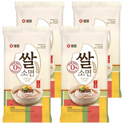 샘표 쌀 소면, 800g, 4개