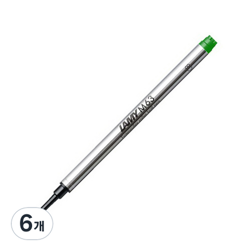 LAMY 캡있는 수성펜용 리필심 1.0mm, 그린, 6개