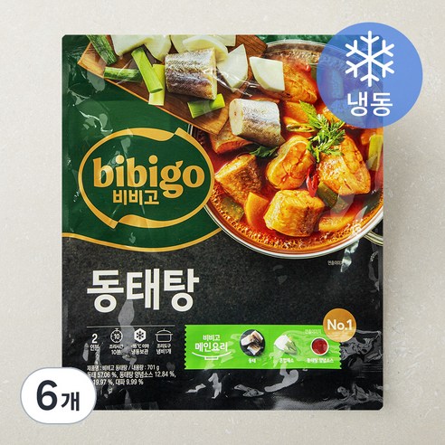비비고 동태탕 2인용 (냉동), 701g, 6개