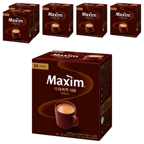 맥심 아라비카 100 커피믹스, 11.8g, 50개입, 6개