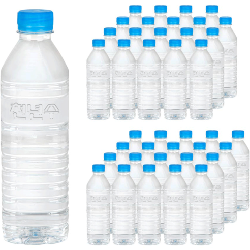 천년수 무라벨 생수, 500ml, 40개