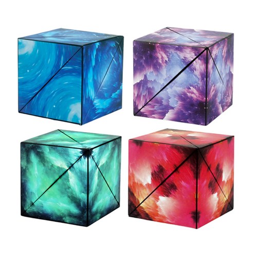 하이제이비 우주 자석 합체 변신 큐브 4종 세트, 블루, 레드, 퍼플, 그린 
완구/취미