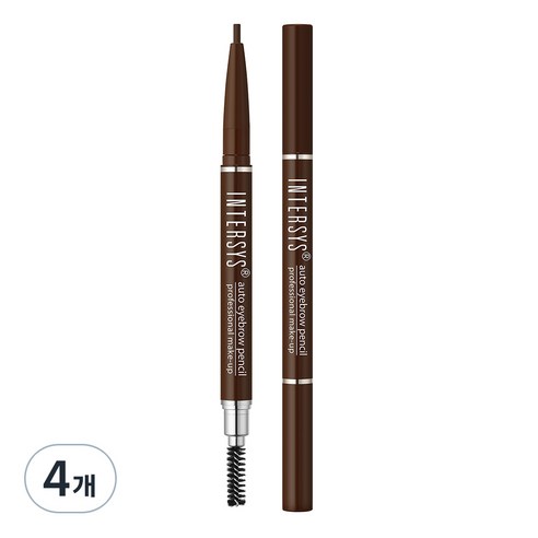 인터시스 오토 아이브로우 펜슬 10g, 04 흑갈색, 4개