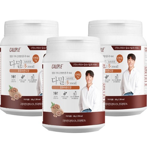칼로바이 다밀 뉴트리션 단백질쉐이크 호두아몬드맛, 560g, 3개