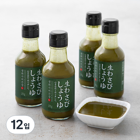 주비푸드 생와사비 간장소스, 170g, 12입