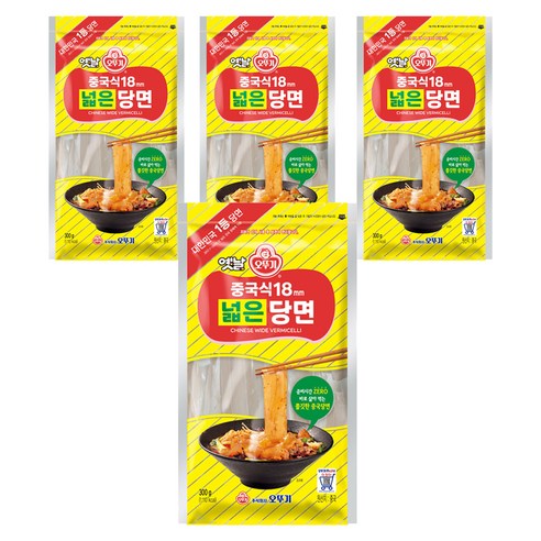 오뚜기옛날 중국식18mm 넓은당면, 300g, 4개