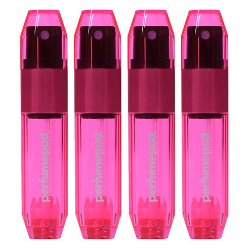트라발로 퍼퓸팟 아이스 펌핑식 충전 휴대용 향수공병 5ml, 핑크, 4개