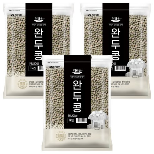 더담은 완두콩, 1kg, 3개