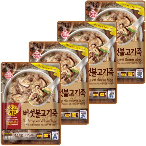 오뚜기 오즈키친 버섯불고기죽, 450g, 2개