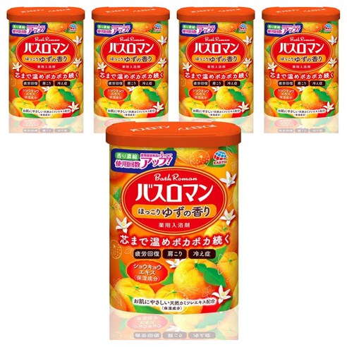 바스로망 입욕제 유자, 600g, 5개