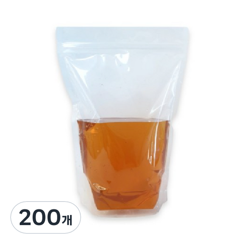 생활을그리다 스탠드 투명 육수저장팩 300ml, 13 x 18 cm, 50개입, 4개