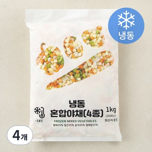 혼합야채 4종 (냉동), 1kg, 4개