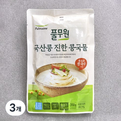 풀무원 진한 콩국물, 350g, 3개