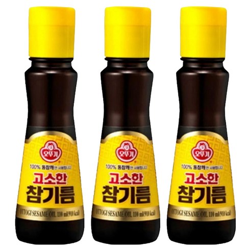 오뚜기 고소한 참기름 병, 80ml, 3개
