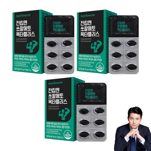 뉴트리원 전립엔 쏘팔메토 옥타플러스 17.4g, 30정, 3개