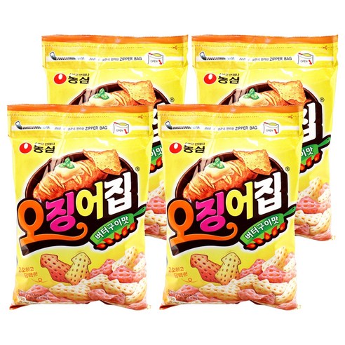 농심 오징어집 지퍼백, 260g, 4개