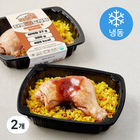 라온콕 단백짱 치킨카레밥 & 통닭다리 (냉동), 300g, 2개