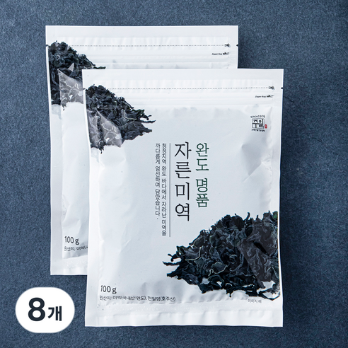 완도 명품 자른미역, 8개, 100g
