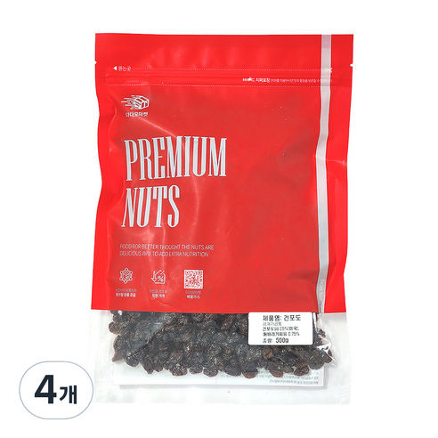 다다모마켓 건포도, 500g, 4개