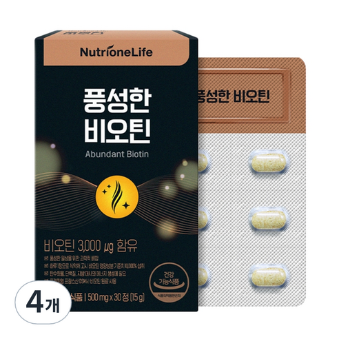 뉴트리원 풍성한 비오틴, 30정, 3개