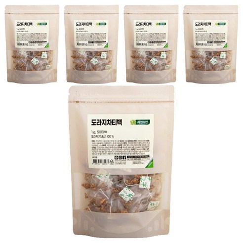 자연지인 도라지 차 삼각티백, 1g, 50개입, 5개