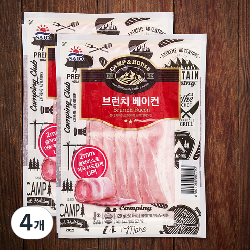 사조대림 브런치 베이컨, 120g, 4개