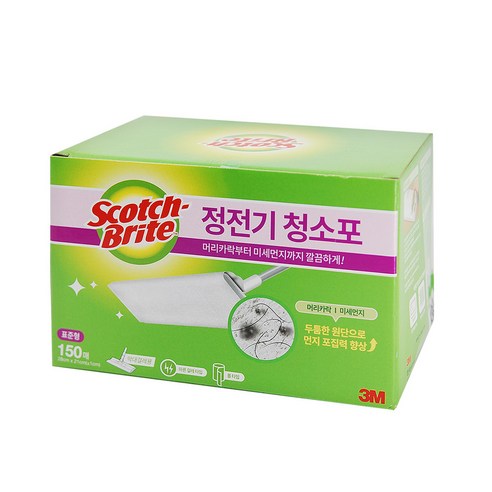 스카치브라이트 정전기 청소포 표준형 150매입, 1개