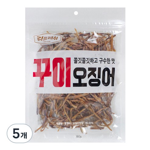 리프레쉬 꾸이오징어, 5개, 180g