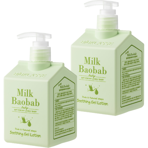 비오클라쎄 밀크바오밥 베이비 수딩 젤 로션, 250ml, 2개