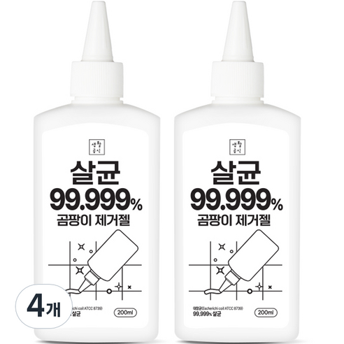 생활공식 살균 곰팡이 제거젤, 200ml, 4개
