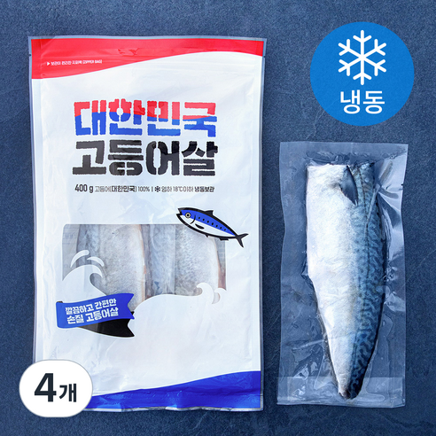 깔끔하고 간편한 손질 고등어살 (냉동), 4개, 400g