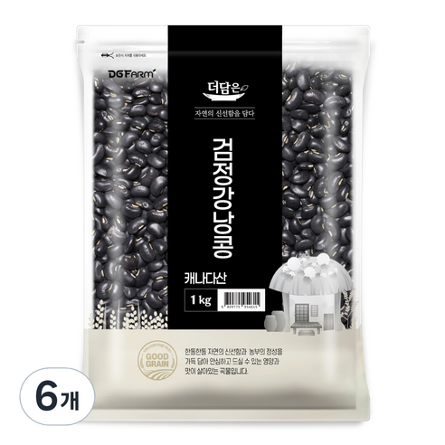 더담은 검정강낭콩, 1kg, 6개