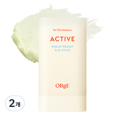 오브제 액티브 스웨트프루프 선스틱 SPF50+ PA++++, 18g, 2개